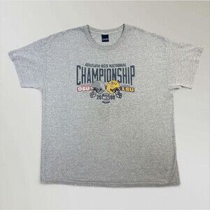 2008 LSU OSU Allstate BCS National Championship T-Shirt Y2K Mens 2XL read desc.